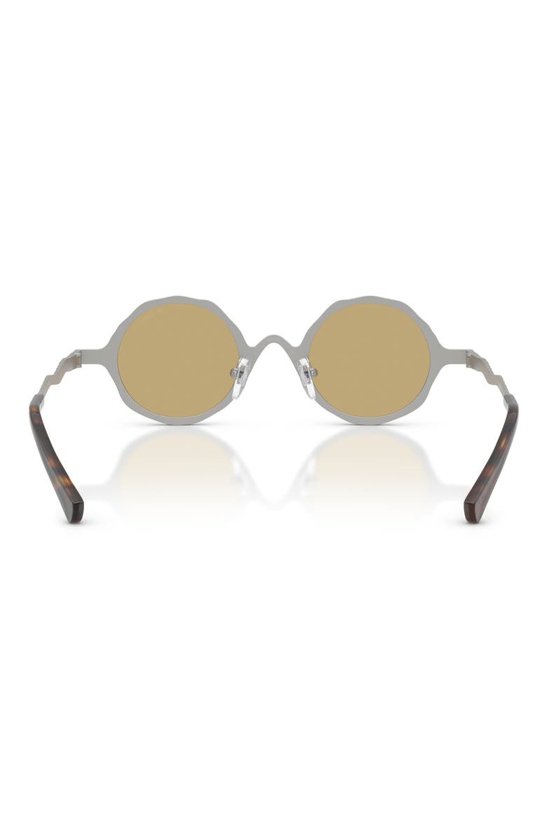 41mm Round Sunglasses, Alternate, color, MATTE SILVER/ GREEN