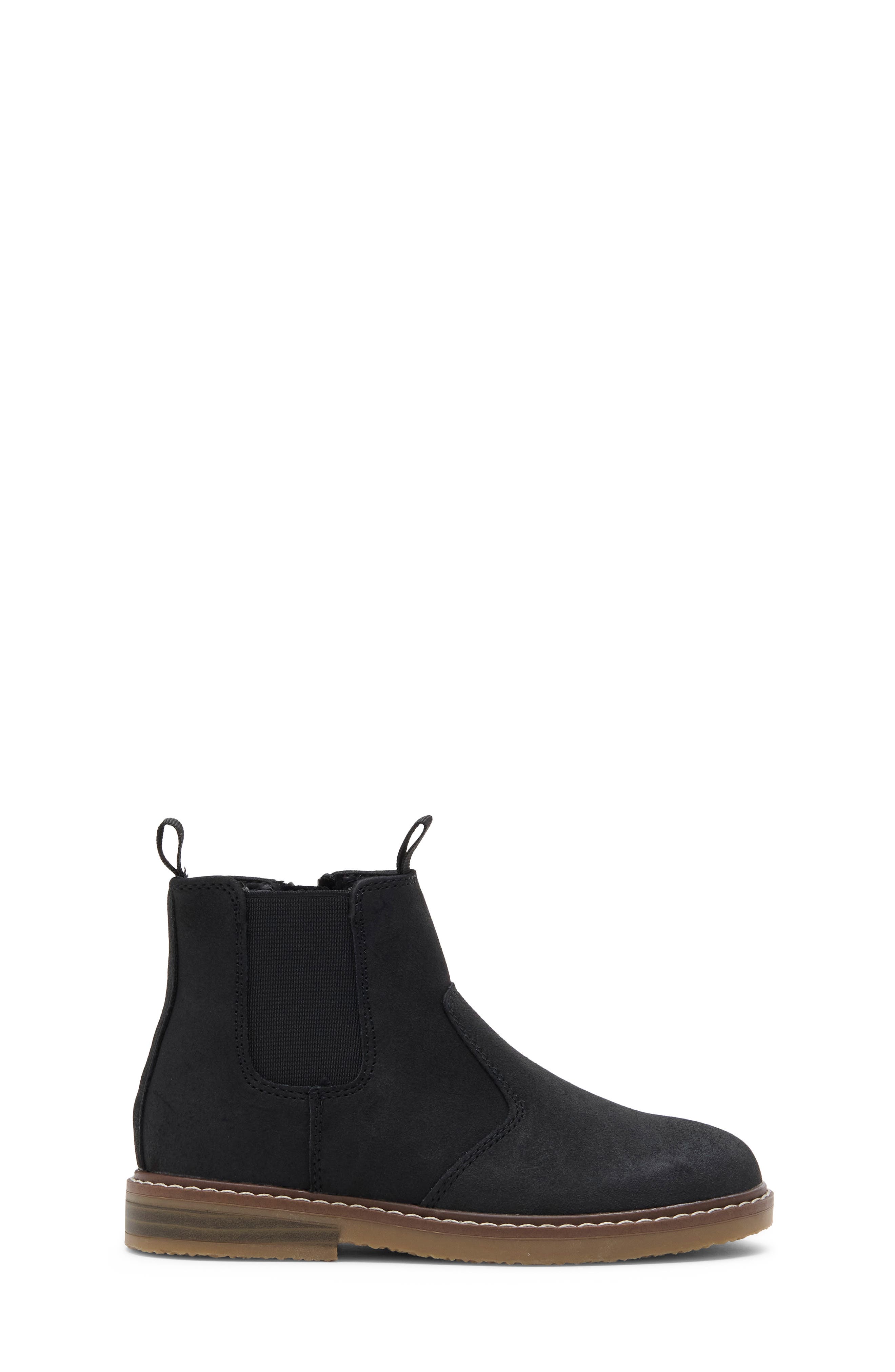 Kids' Connor Faux Leather Chelsea Boot, Alternate, color, BLACK