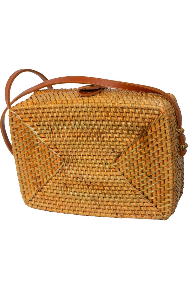 Jelavu Rae Handwoven Rattan Crossbody Bag, Alternate, color, Tan