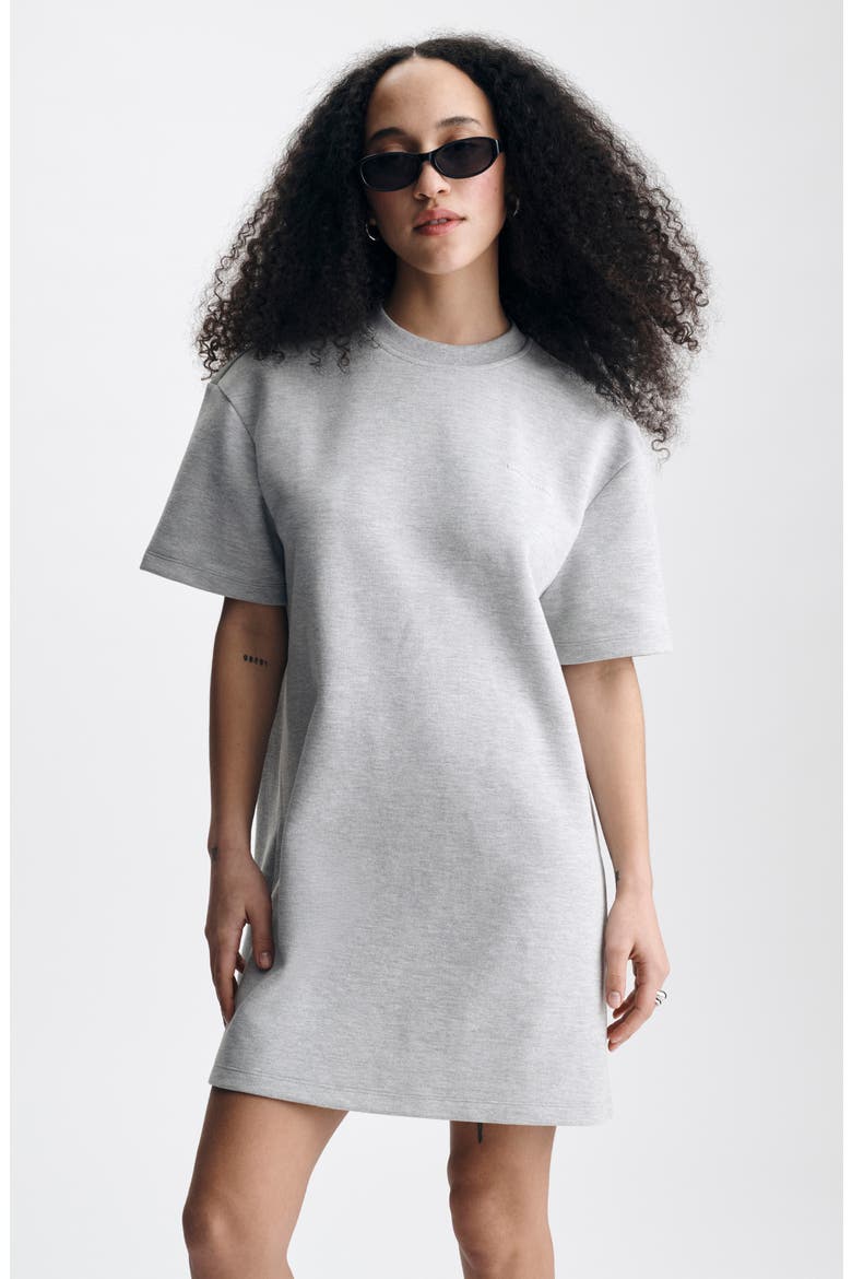Short Sleeve Sweatshirt Dress, Alternate, color, LIGHT GREY MELANGE