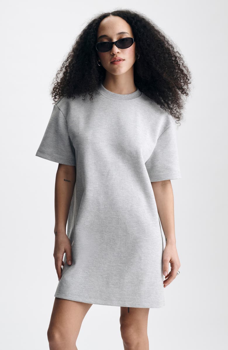 Brooklyn Industries Short Sleeve Sweatshirt Dress, Alternate, color, Light Grey Melange