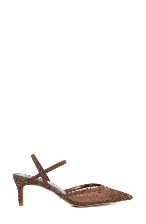 Dune London Charismatic Ankle Strap Pump In Brown