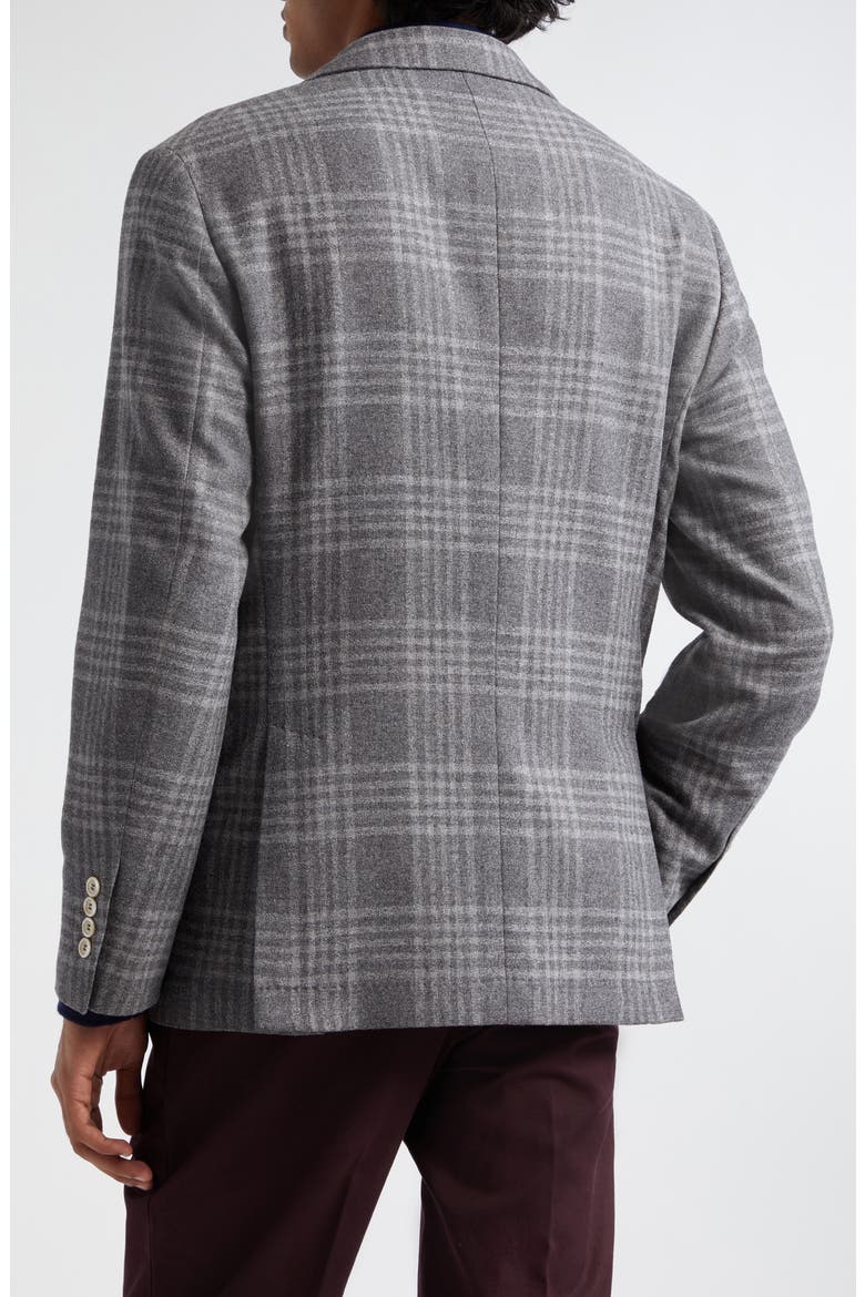 Tartan Deconstructed Wool Blend Blazer, Alternate, color, MEDIUM GREY