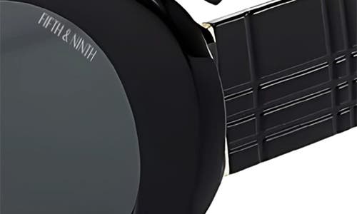 Fifth & Ninth Molly 50mm Polarized Round Sunglasses In Black/black