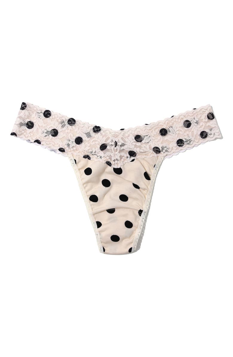 Hanky Panky Print Supima<sup>®</sup> Cotton Original Rise Thong, Alternate, color, Poke A Dot