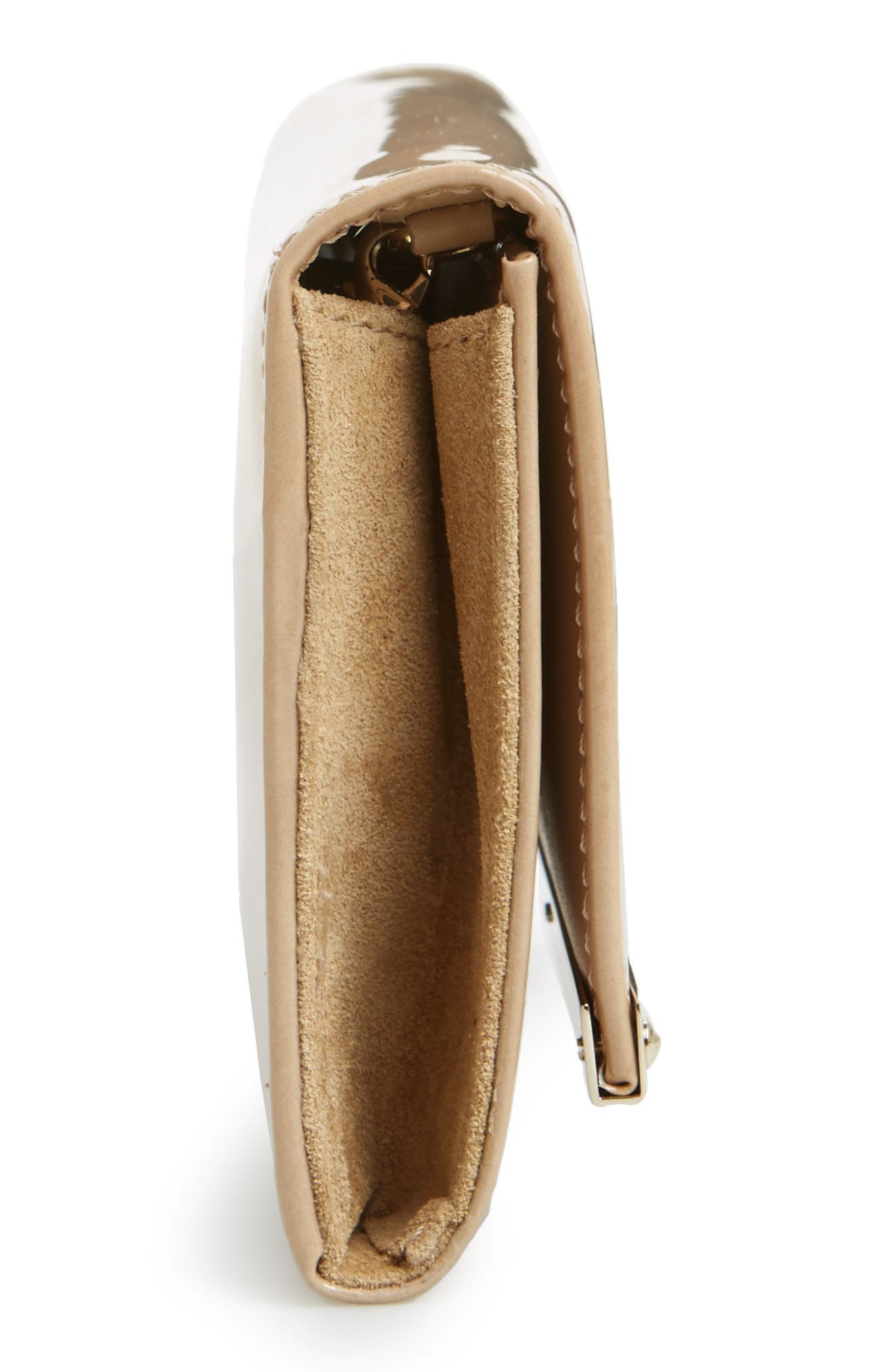 Jimmy Choo 'Milla' Patent Leather Wallet on a Chain, Alternate, color, 