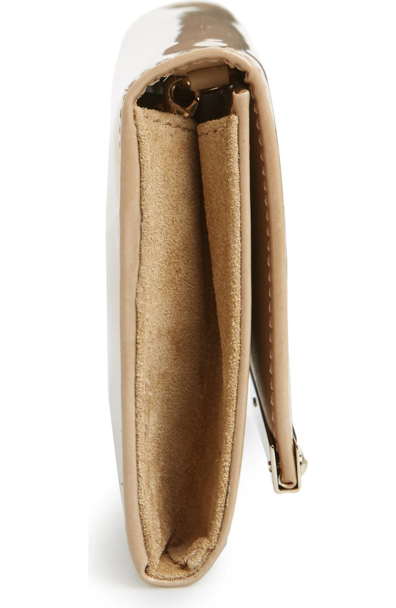 Jimmy Choo 'Milla' Patent Leather Wallet on a Chain, Alternate, color,