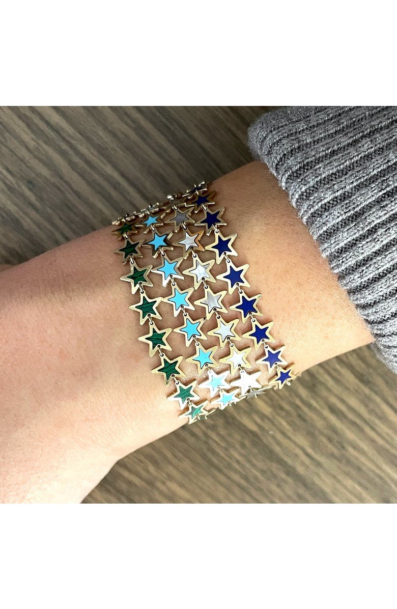 The Lovery Fine Jewelry Mother of Pearl Star Bracelet, Alternate, color, Mother Of Pearl