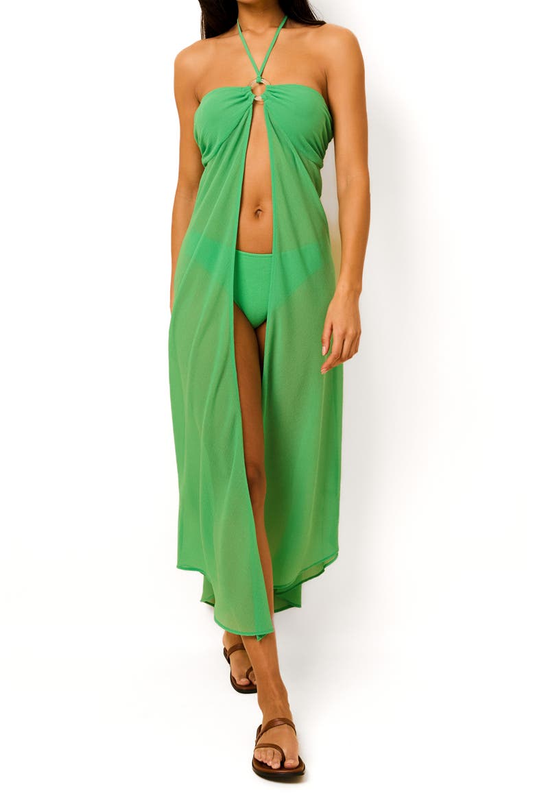 Maggie Halter Cover-Up, Alternate, color, TURTLE GREEN