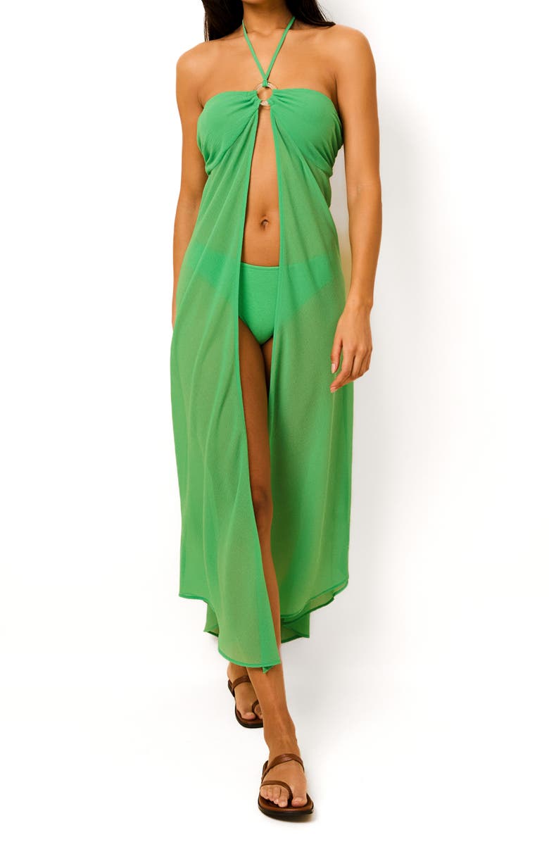 Solid & Striped Maggie Halter Cover-Up, Alternate, color, Turtle Green