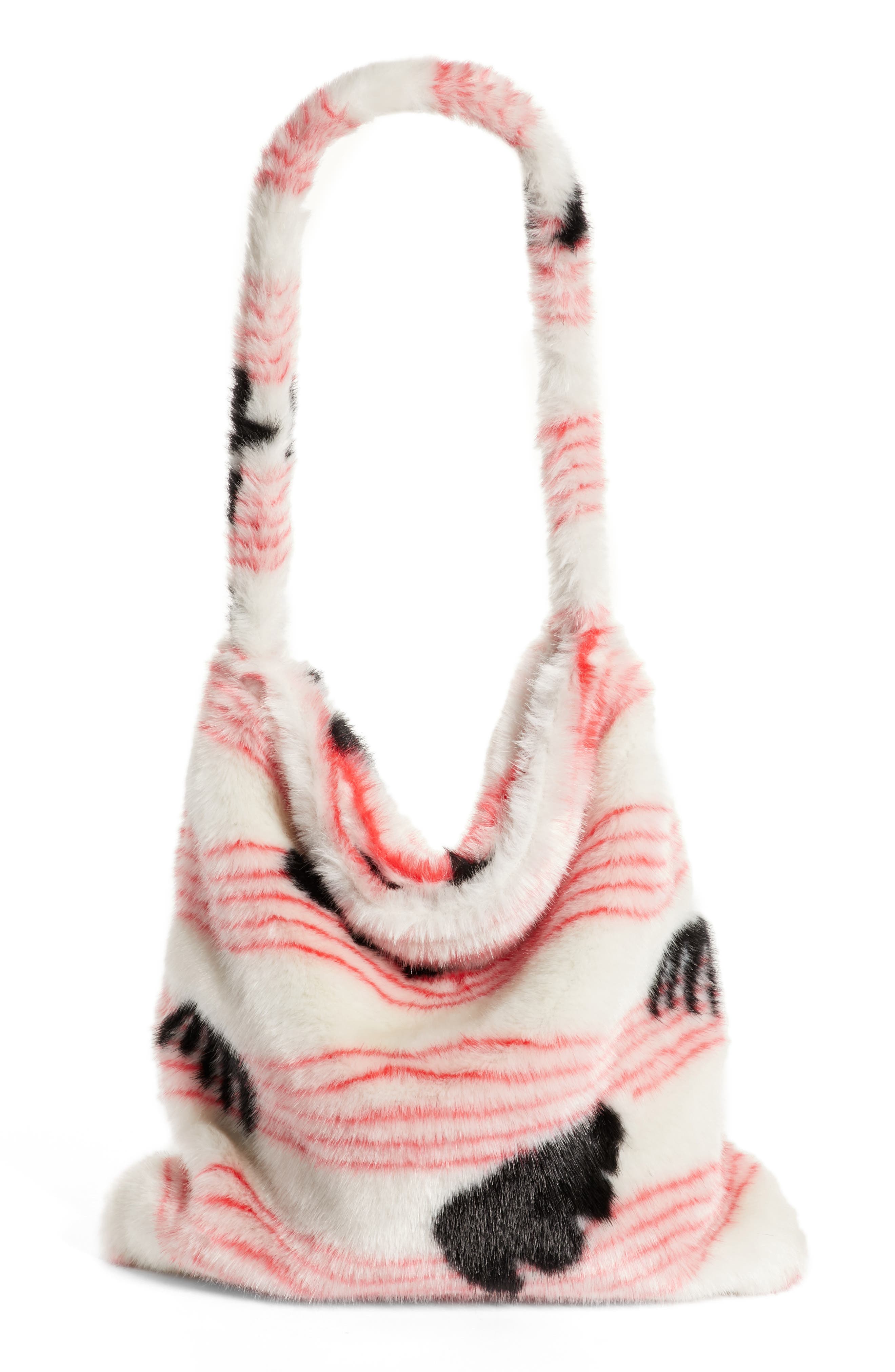 Shrimps Isabella Large Faux Fur Tote, Alternate, color, 