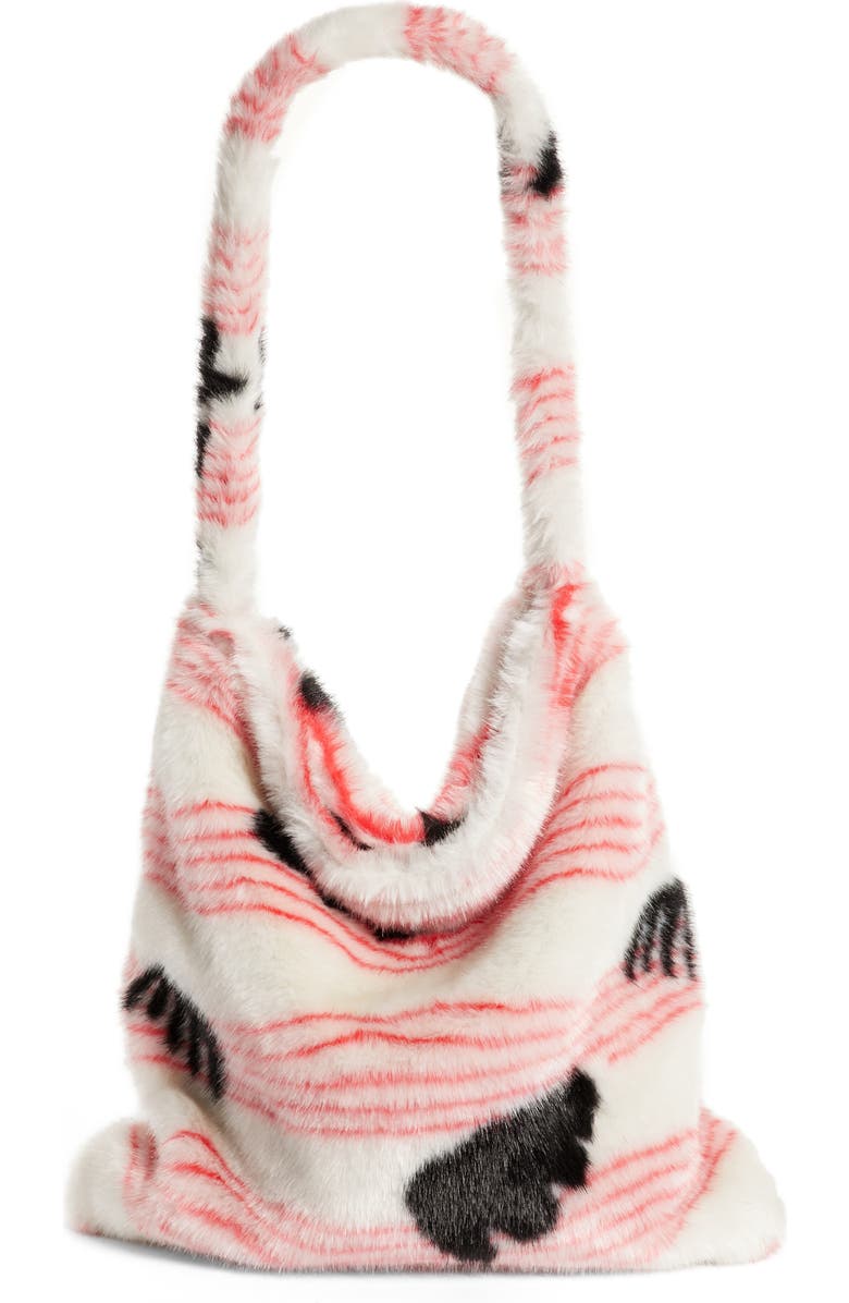 Shrimps Isabella Large Faux Fur Tote, Alternate, color,