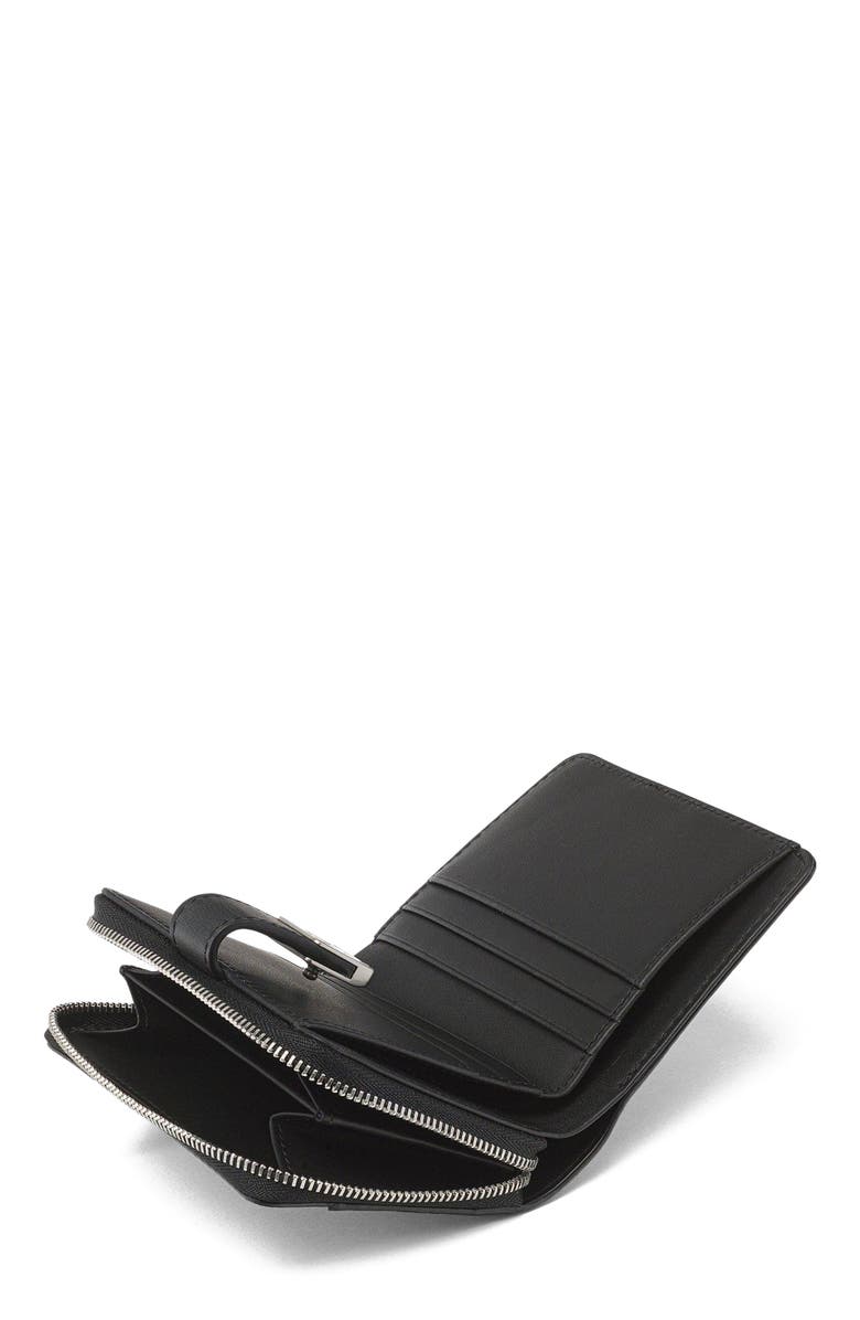 MCM Aren Brass Plate Wallet in Visetos, Alternate, color, 