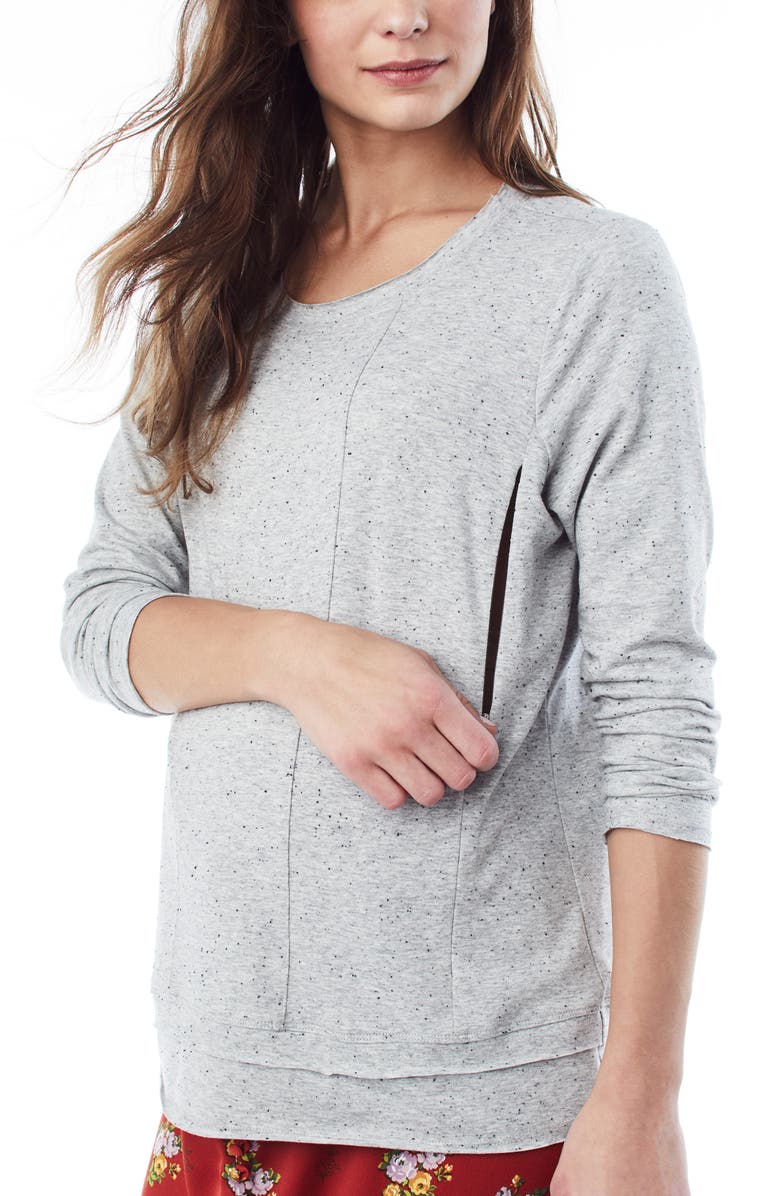 Loyal Hana Christy Long Sleeve Maternity/Nursing Top, Alternate, color, 