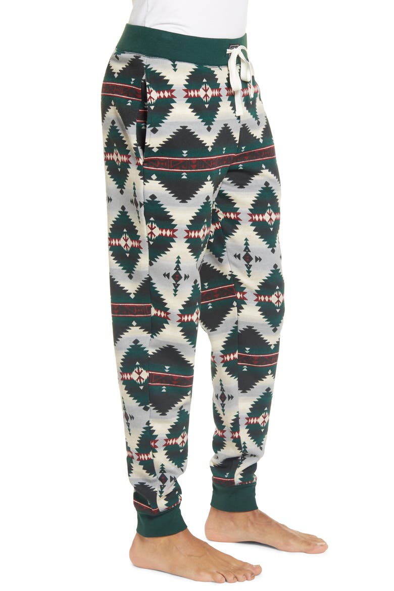 Men's Fleece Sleep Joggers, Alternate, color, BEACON BLANKET PRINT