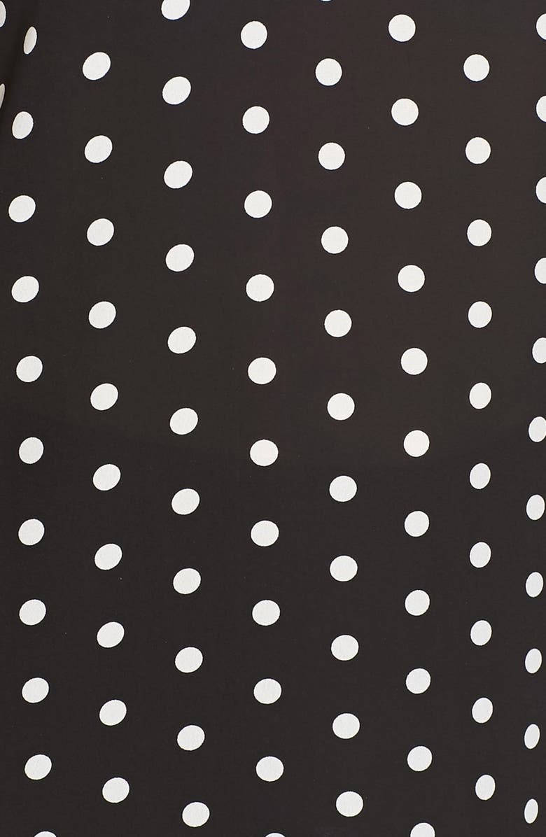 Vince Camuto Knit Trim Dot Print Blouse, Alternate, color, 