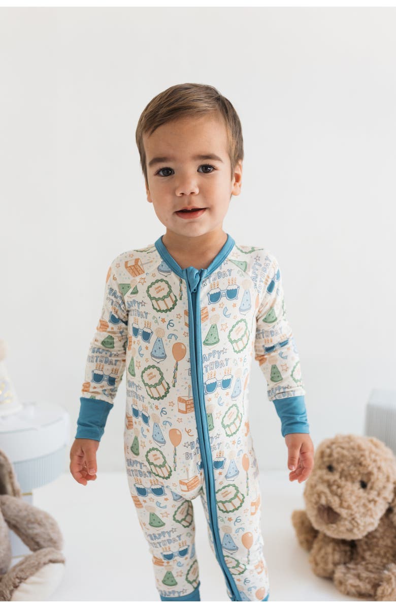 In My Jammers Birthday Zipper Romper, Alternate, color, Cream