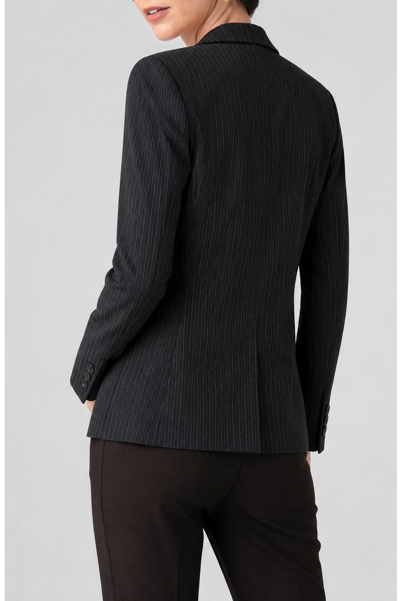 Fitted Cutaway Blazer, Alternate, color, BLACK MULTI