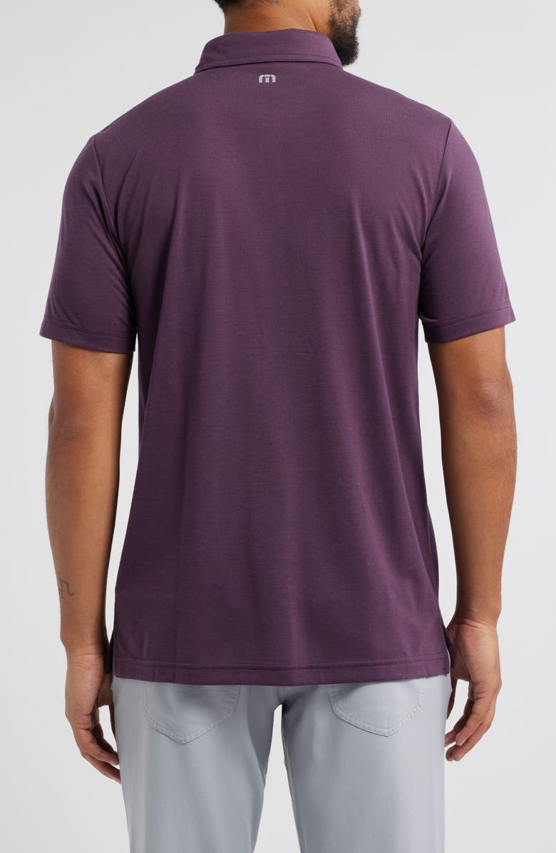 TravisMathew Coast Charted Chest Stripe Piqué Polo, Alternate, color, Plum