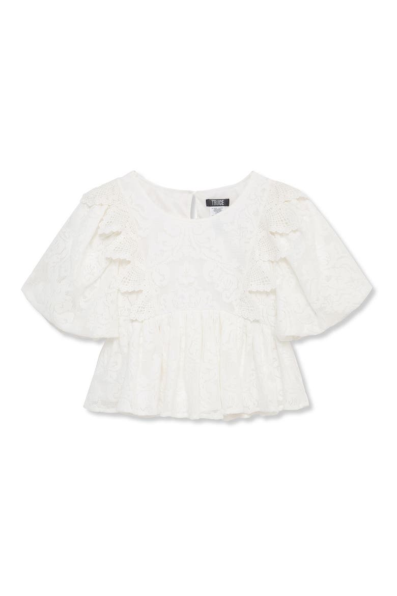Kids' Lace Top, Main, color, OFF-WHITE