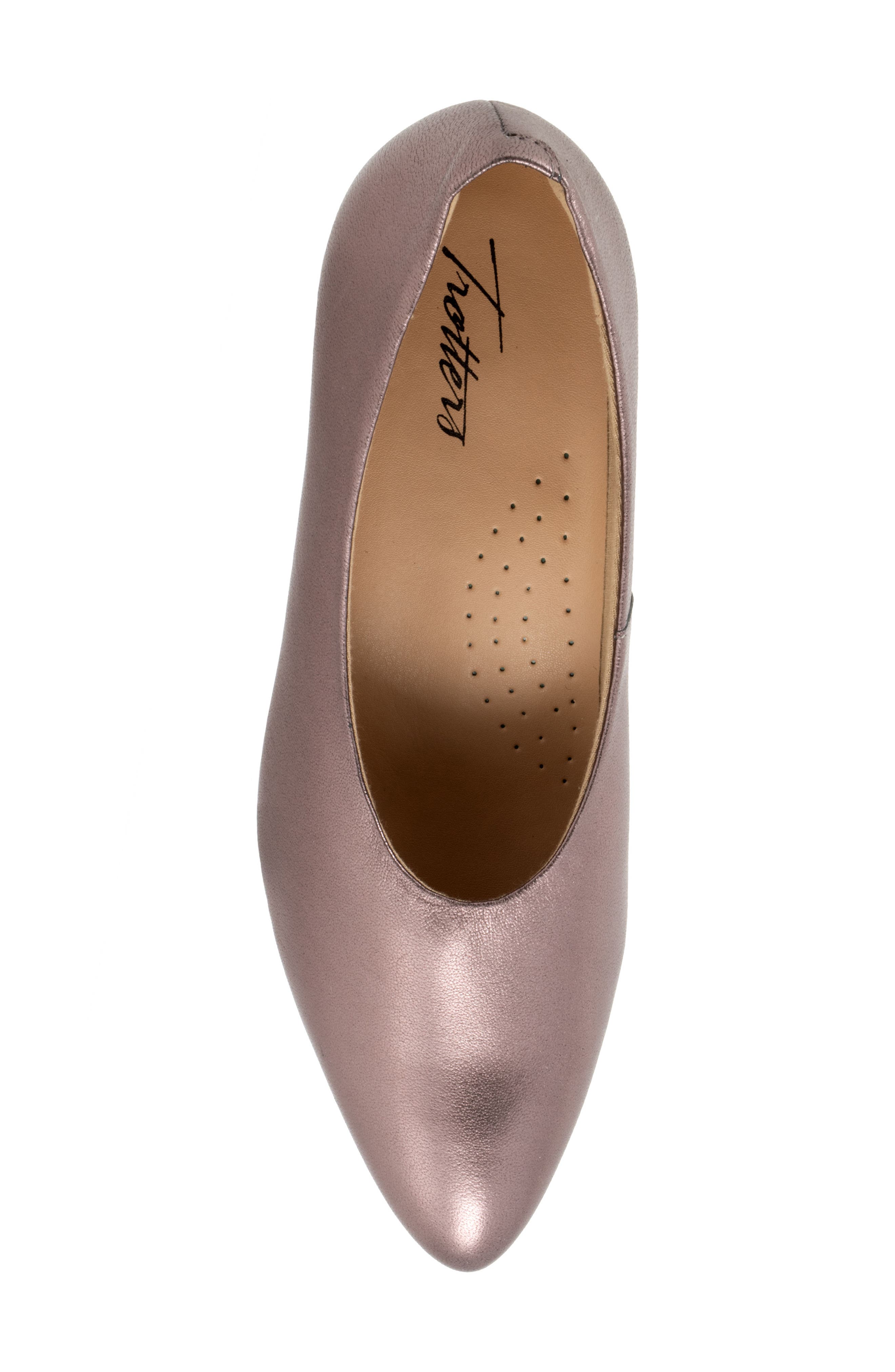 Trotters Kimber Pointed Toe Kitten Heel Pump, Alternate, color, Rose Pewter