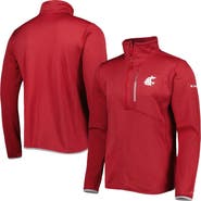 Columbia Men's Columbia Crimson Washington State Cougars Park View Omni-Wick Half-Zip Top