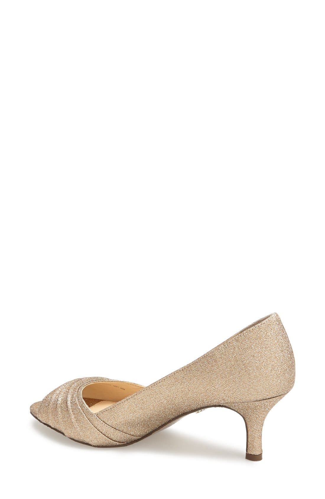 Nina 'Carolyn' Peep Toe Pump, Alternate, color, 
