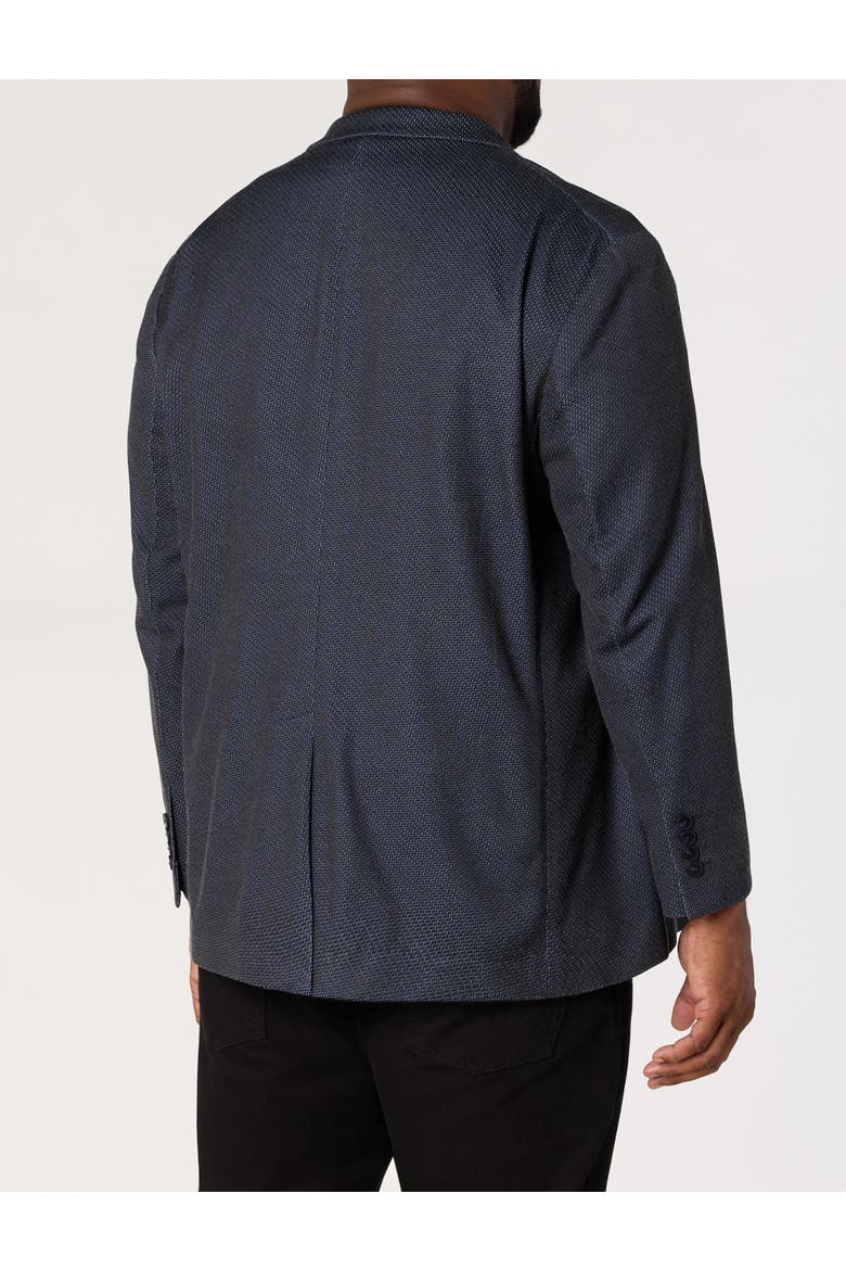 Big & Tall Step Knit Sport Coat, Alternate, color, BLACK