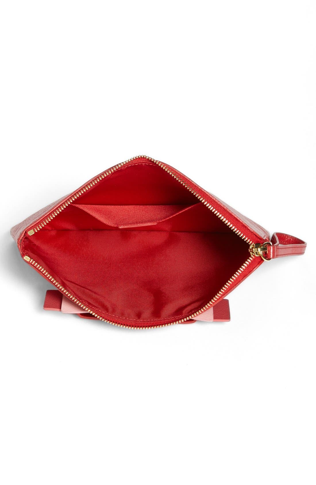 Bow Clutch Wristlet, Alternate, color, FLAME/ LIPSTICK/ CHERRY