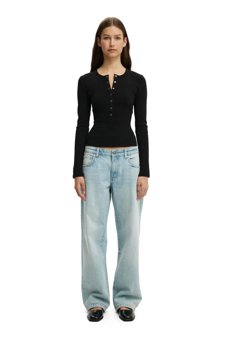 Women's Blake Henley Long Sleeve, Alternate, color, Black