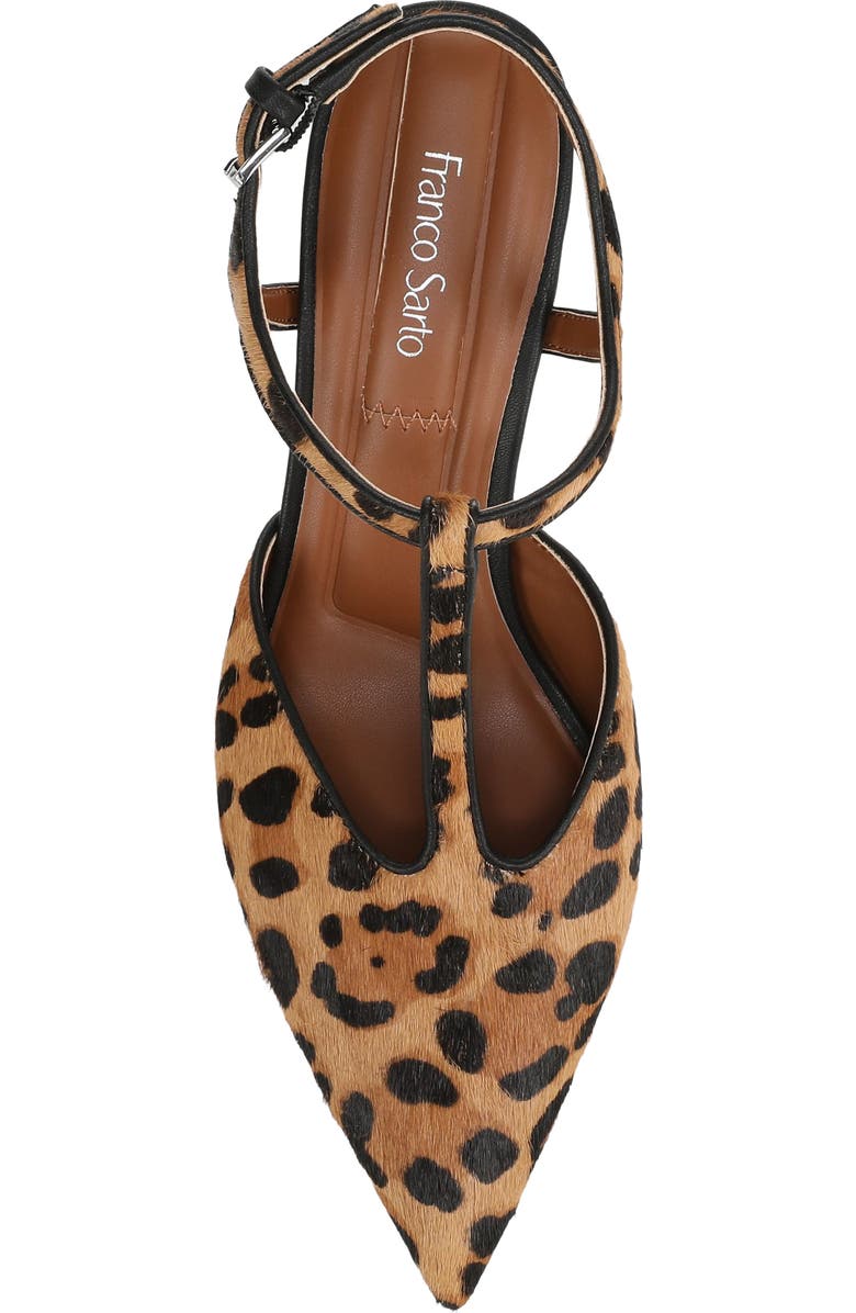 Franco Sarto Ovett Pointed Toe T-Strap Pump, Alternate, color, Camel Tan