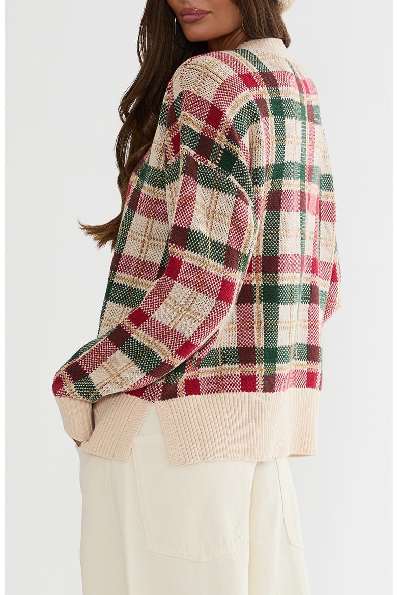 Cal Plaid Sweater, Alternate, color, TEDDY BEAR PLAID