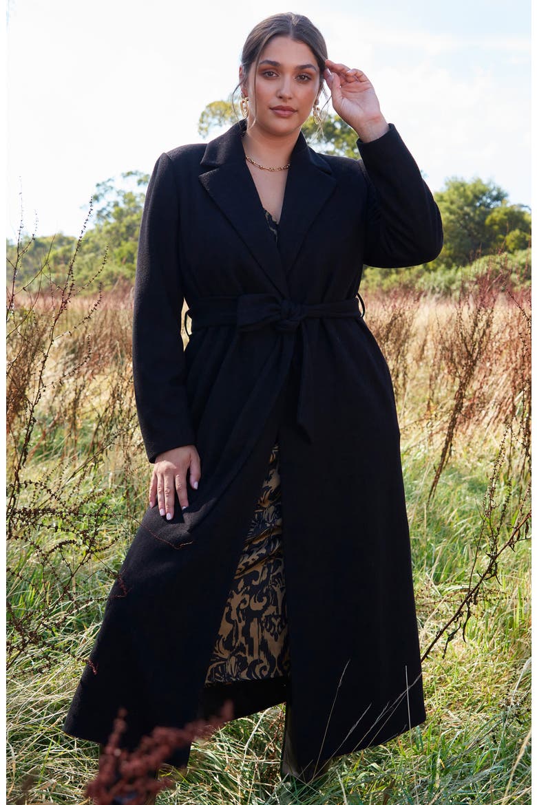 Charmed Robe Coat, Alternate, color, BLACK