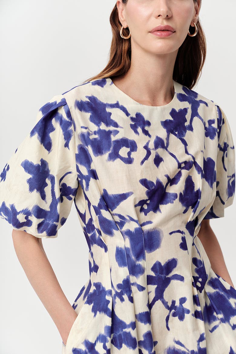 Jadira Puff Sleeve Mini Dress With Pockets, Alternate, color, Sax