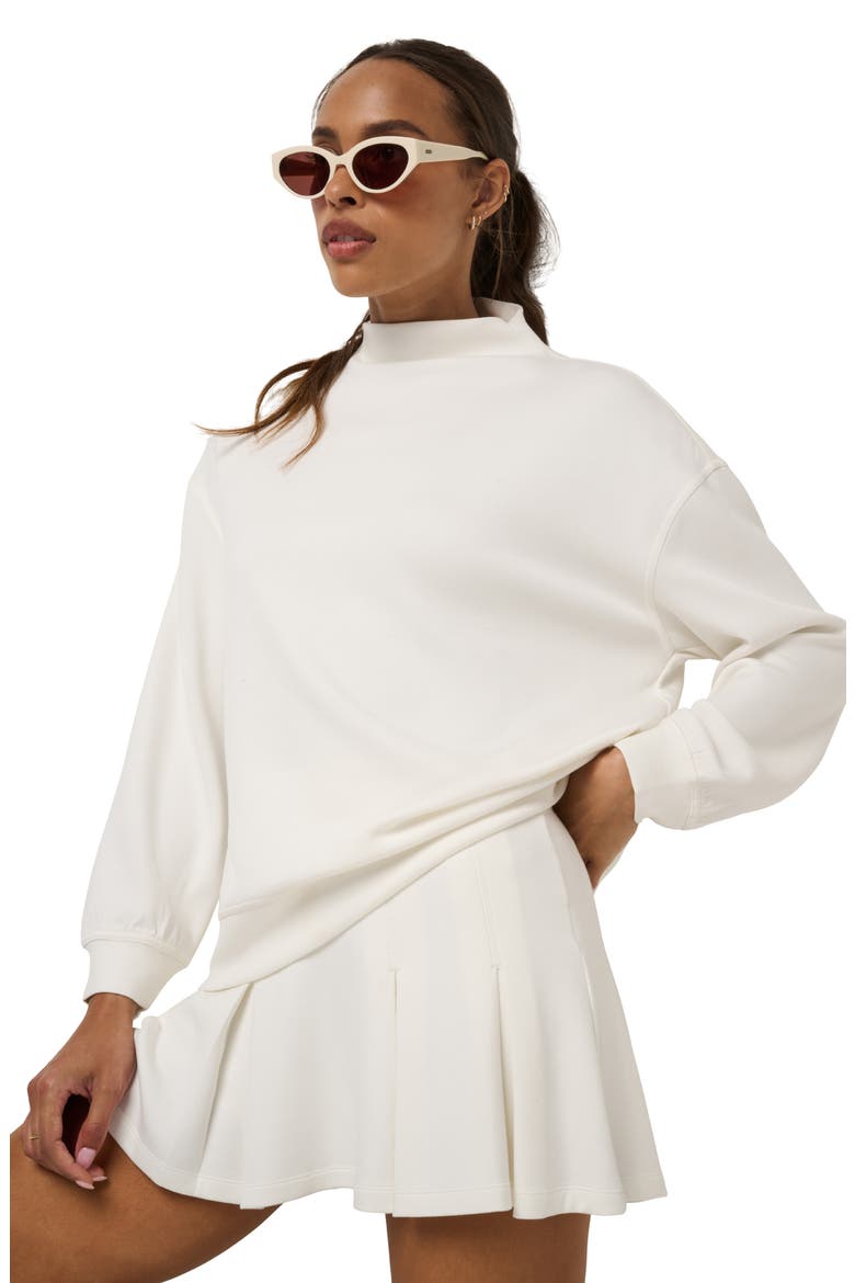 Skyloft Soft Funnel Neck Sweatshirt, Alternate, color, SNOW WHITE