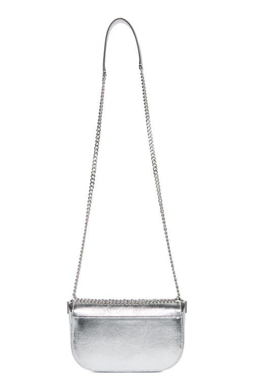 Kate Spade New York Krista Metallic Chain Flap Crossbody Bag In Silver