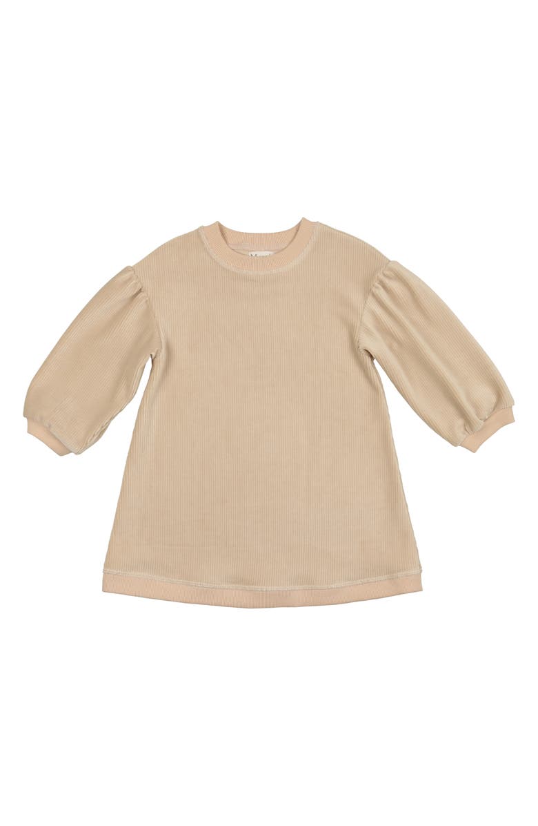 Manière Kids' Long Sleeve Corduroy Dress, Main, color, Beige