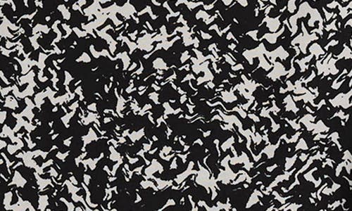 Maggy London Abstract Print Side Ruched Dress In Black