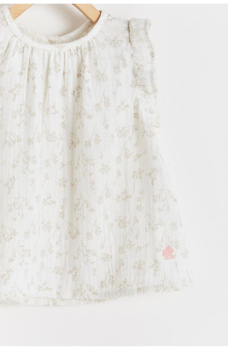 Babycottons Emily Flutter Sleeve Blouse for Toddler, Alternate, color, Off White