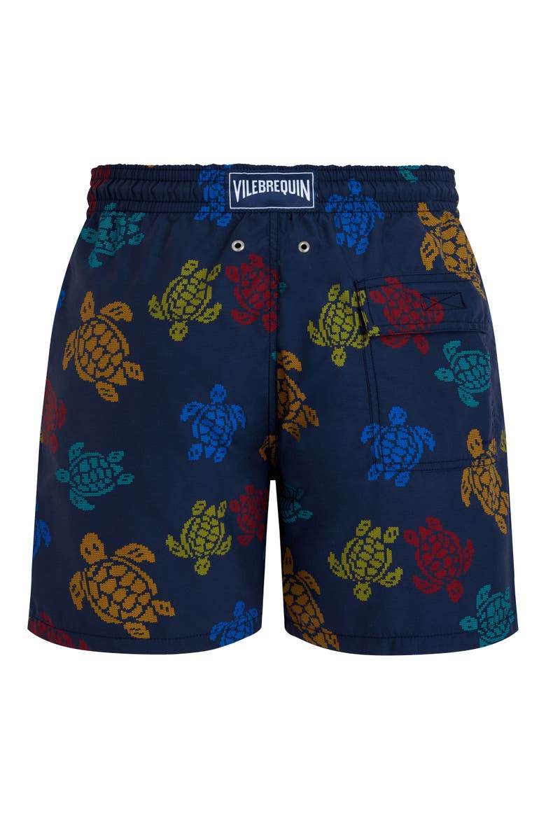 Men's Ronde Des Tortues Tricot Swim Shorts, Alternate, color, BLEU MARINE