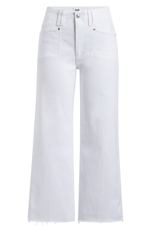 PAIGE PAIGE ANESSA HIGH WAIST RAW HEM CROP WIDE LEG JEANS