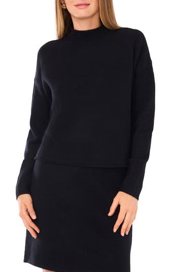1.state Mock Neck Sweater In Black