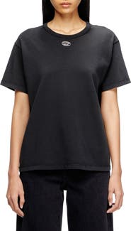 DIESEL® T-Normy-OD-S1 Metallic Oval D Cutout T-Shirt