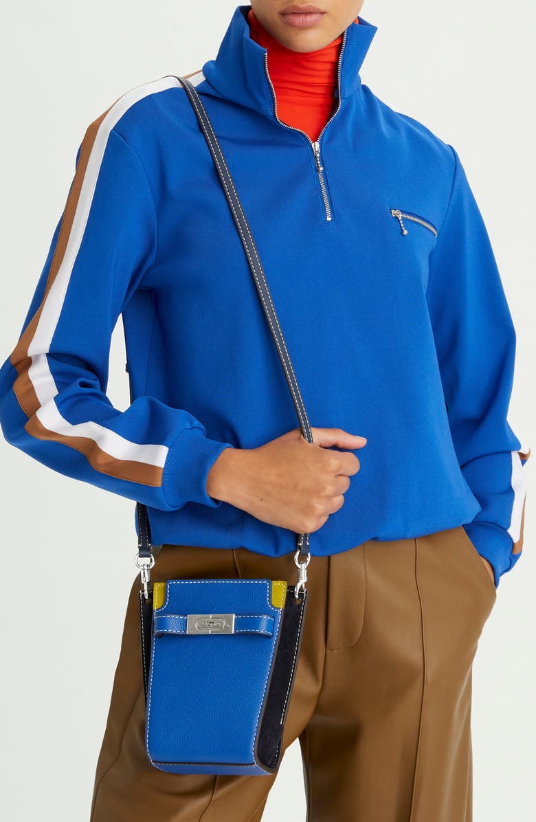 Tory Burch Petite Lee Radziwill Pebbled Leather Double Bucket Bag, Alternate, color,