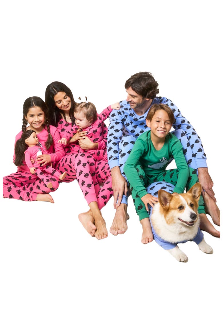 Men's Cotton Printed Matching Family Pajamas, Alternate, color, Bunny Green