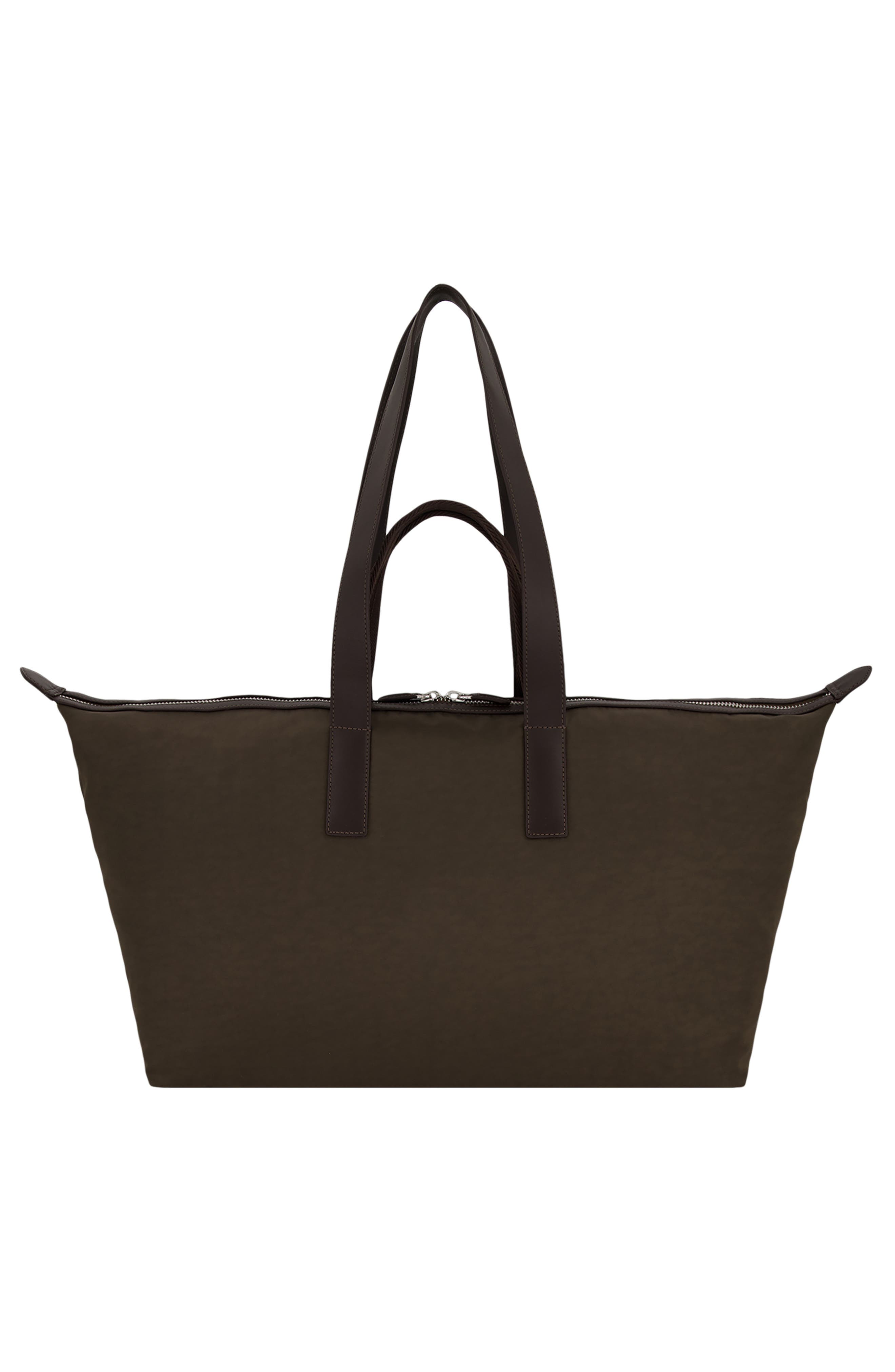 Vince Ventura Recycled Nylon Carryall Shoulder Bag, Alternate, color, Cacao Soft Nylon