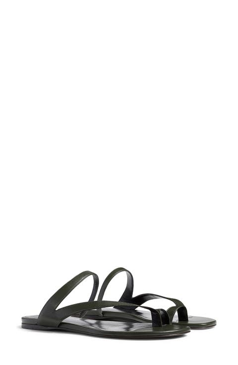 シューズ・サンダルその他 KHAITE Woman Flat sandals Nude F3077803 121 Bella Sandal in Natural Python-Embossed Leather – KHAITE