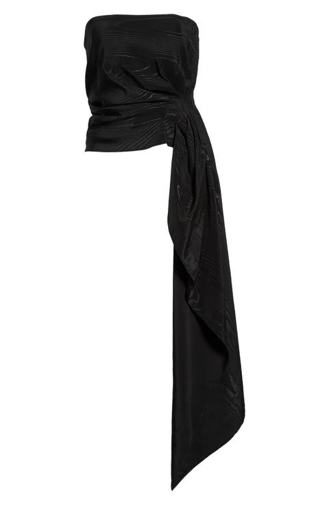 Lux Strapless Top with Side Drape