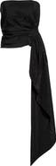 STAUD Lux Strapless Top with Side Drape