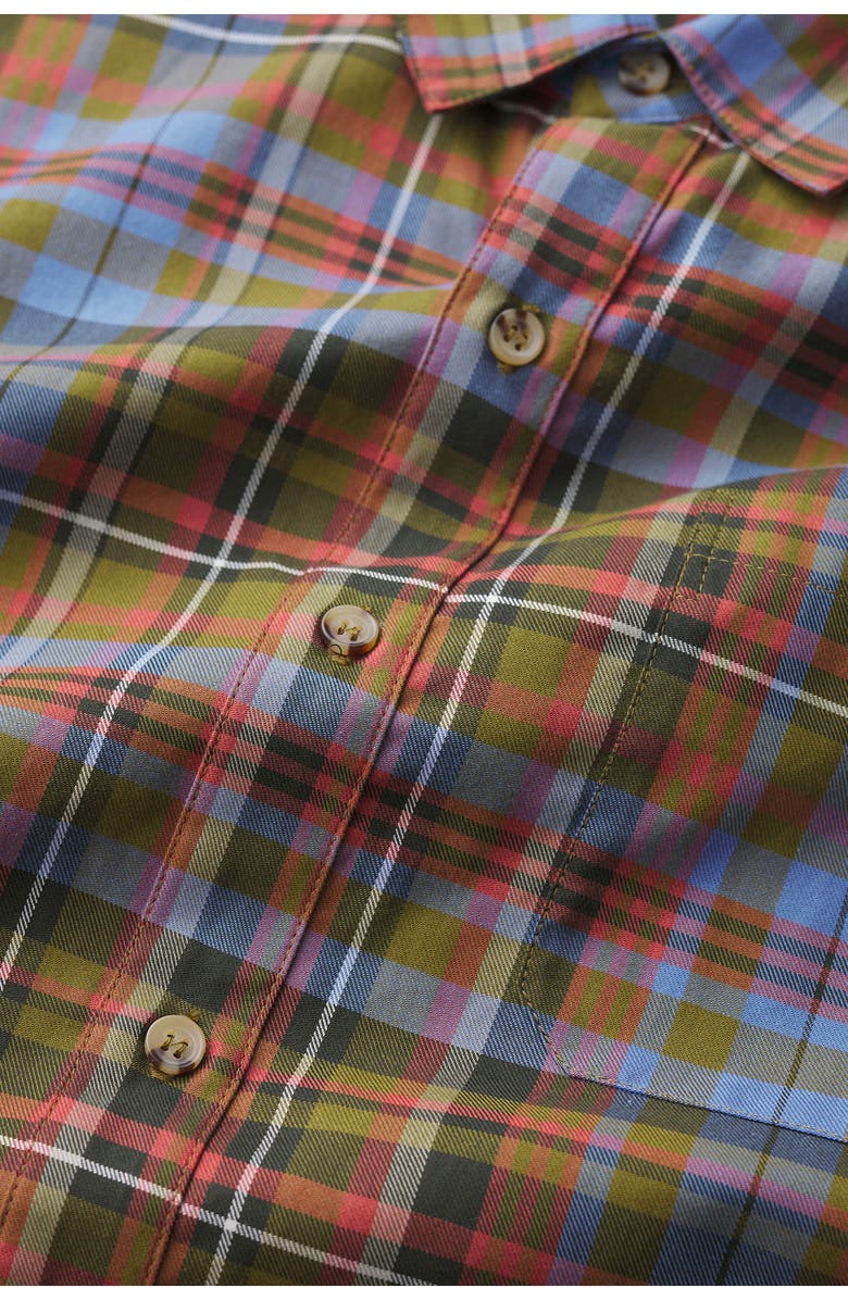 Seasalt Cornwall Goosander Plaid Organic Cotton Twill Button-Up Shirt, Alternate, color, Amanita Multi